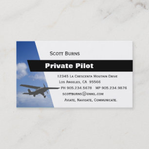 Aviation Pilot Business Card
