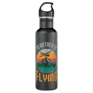 Aviation Quotes Aviation Decor Plane Remote Contro 710 Ml Water Bottle