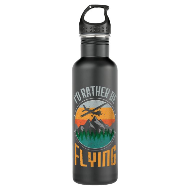 Aviation Quotes Aviation Decor Plane Remote Contro 710 Ml Water Bottle (Front)