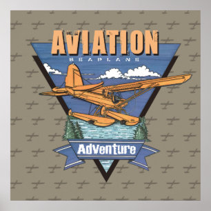Aviation Seaplane Adventure Poster