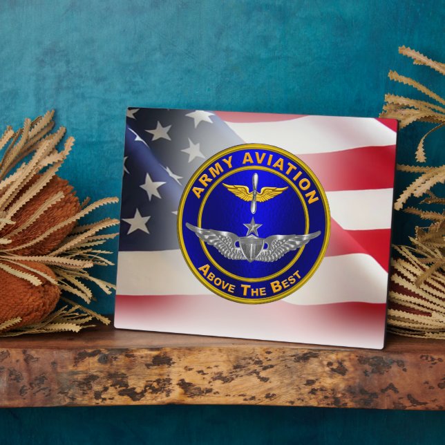 Aviation Senior Wings Army Veteran  Plaque (Side)