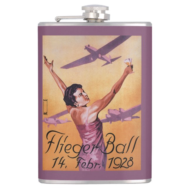 Aviation Show at Hotel Wagner Promo Poster Hip Flask (Front)