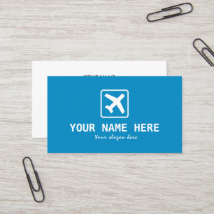 Aviation theme aeroplane business card template