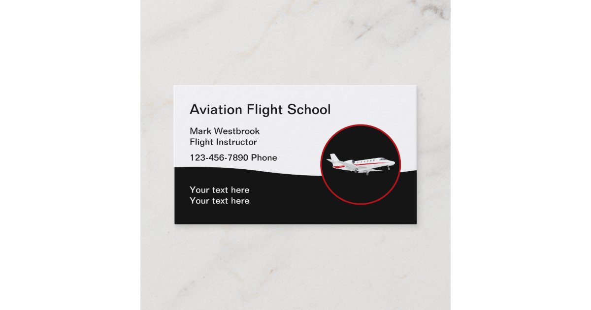Aviation Theme Flight Instructor Business Card Zazzle