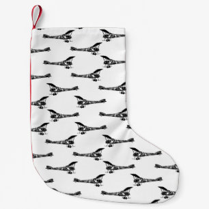 Aviation Themed Aeroplanes Style Small Christmas Stocking
