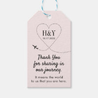 Aviation Travel Theme Heart Blush Pink Wedding
