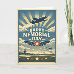 Aviation Wings of Valor Memorial Day  Card