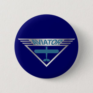 Aviator 6 Cm Round Badge