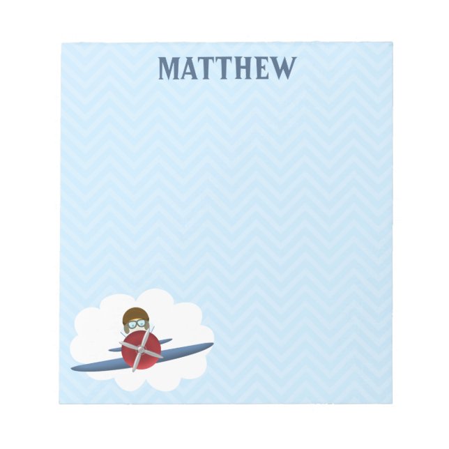 Aviator and His Plane Notepad (Front)