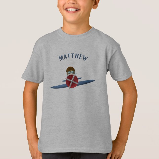 Aviator and His Plane T-Shirt (Front)
