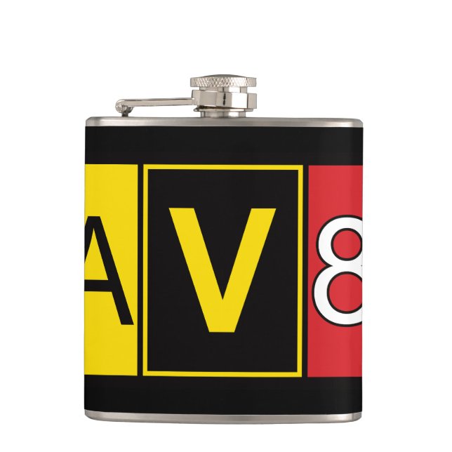 Aviator - AV8R -  Hip Flask (Front)