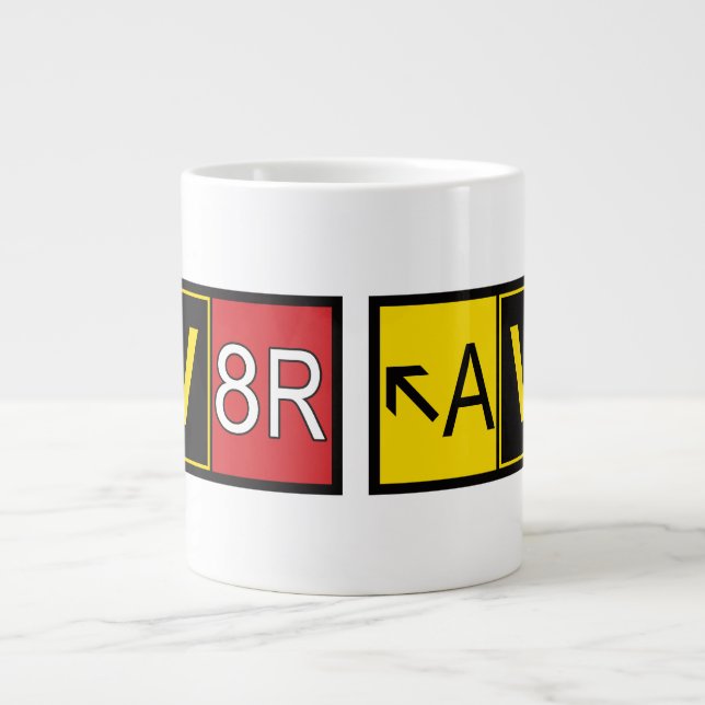 Aviator - AV8R -  Large Coffee Mug (Front)