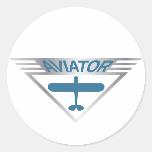 Aviator Classic Round Sticker (Front)