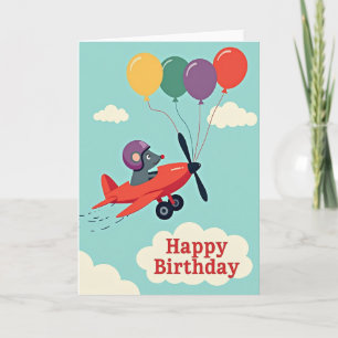 Aviator Creature Birthday Card