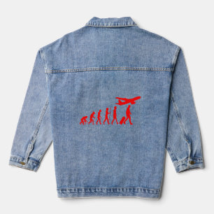 Aviator Evolution Aeroplane Pilot For Men Women Ki Denim Jacket