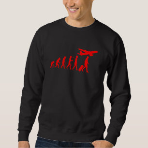 Aviator Evolution Aeroplane Pilot For Men Women Ki Sweatshirt