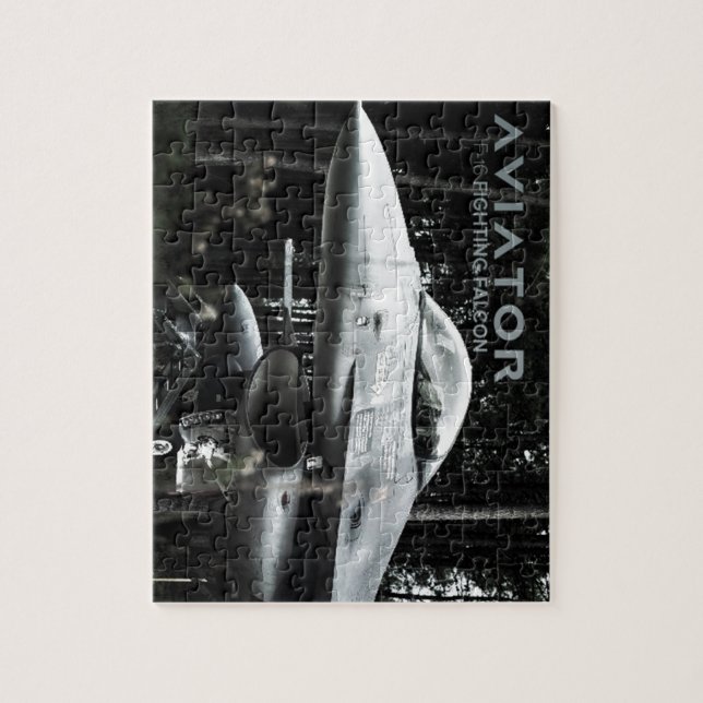 Aviator F-16 Fighting Falcon Jigsaw Puzzle (Vertical)