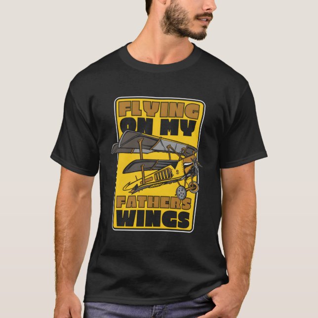Aviator Father Aeroplane Aviation Fly Aircraft Pil T-Shirt (Front)