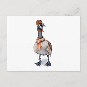 Aviator Goose Postcard