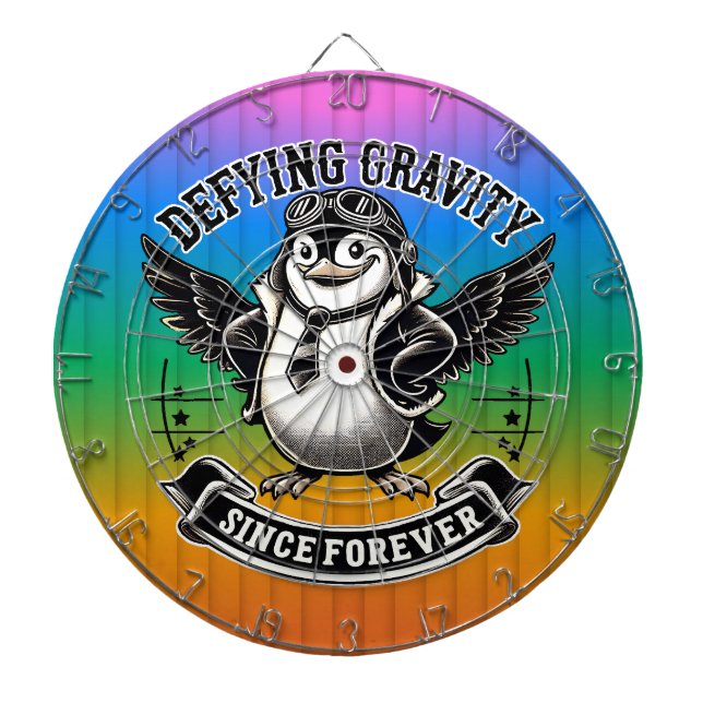 Aviator Penguin Dartboard (Front)