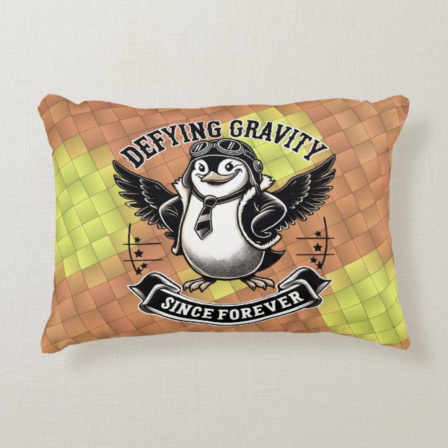 Aviator Penguin Decorative Cushion (Front)