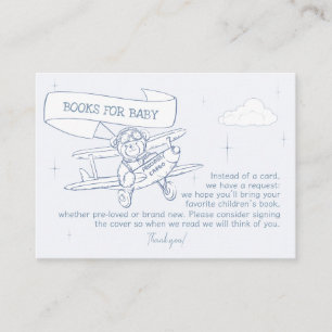 Aviator Pilot Aeroplane Precious Cargo Books Baby Enclosure Card