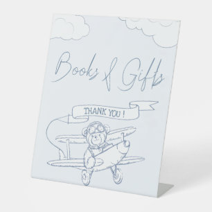 Aviator Pilot Aeroplane Precious Cargo Books Gifts Pedestal Sign