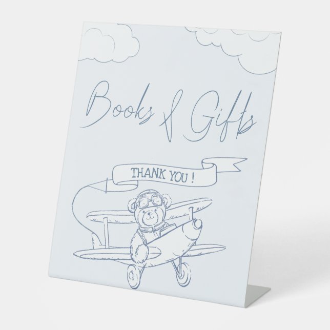 Aviator Pilot Aeroplane Precious Cargo Books Gifts Pedestal Sign (Front)