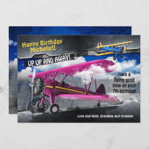 Aviator Plane Birthday Card