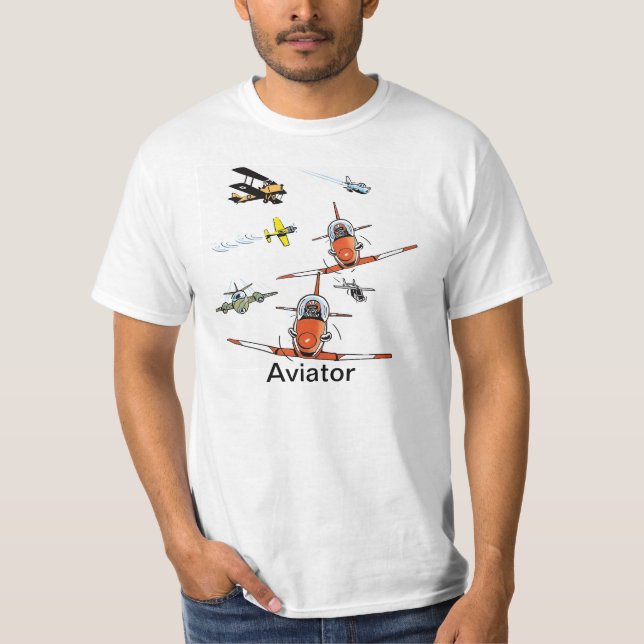 Aviator Plane Humour Men's Shirt (Front)