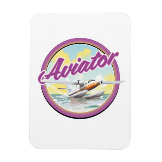 Aviator sea plane logo magnet