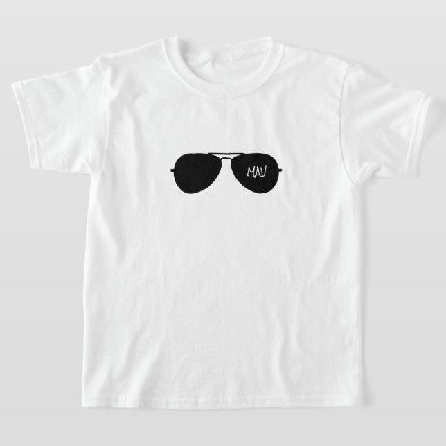 Aviator Shades Pilot Initials Sunglasses Cool T-Shirt (Laydown)
