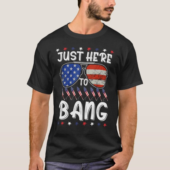 Aviator Sunglasses 4th Of July I'm Just Here To Ba T-Shirt (Front)