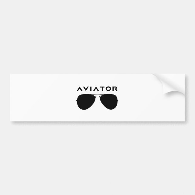 Aviator SUnglasses Silhouette Bumper Sticker (Front)