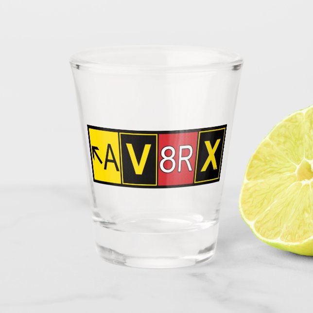 Aviatrix - AV8RX -  Shot Glass (Front)