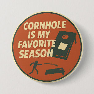 Avid Cornhole Player Humour 7.5 Cm Round Badge