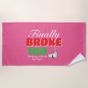 Avid golfer hits sports milestone beach towel