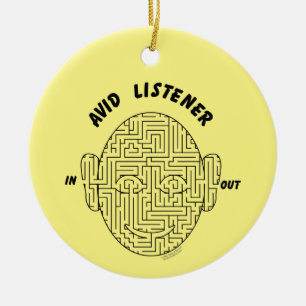 Avid Listener Ceramic Tree Decoration