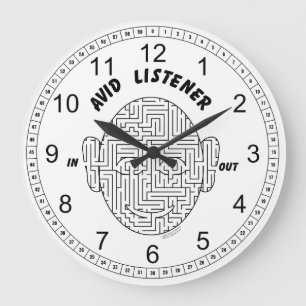 Avid Listener Large Clock