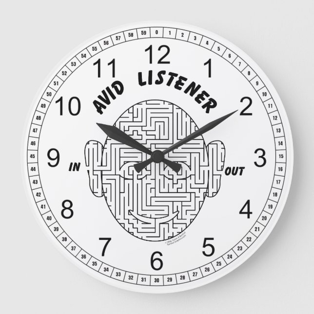 Avid Listener Large Clock (Front)