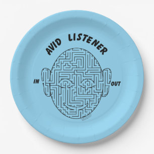 Avid Listener Paper Plate