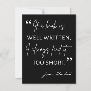 Avid Reader II - Jane Austen Quote