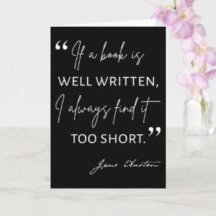 Avid Reader II - Jane Austen Quote Card