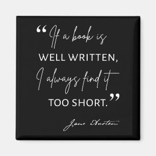 Avid Reader II - Jane Austen Quote Magnet