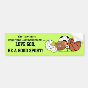 Avid Sports Fan- Sports Ball Characters Bumper Sticker