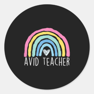 Avid Teacher Advancement Via Individual Appreciati Classic Round Sticker