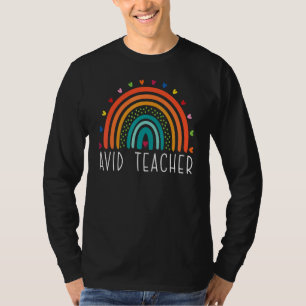 AVID Teacher Boho Rainbow Back To School Appreciat T-Shirt