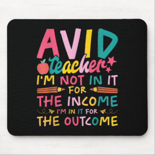 Avid Teacher Supplies Funny Back To School For Men Mouse Mat