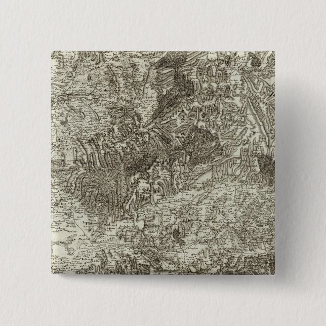 Avignon, Orange 15 Cm Square Badge (Front)