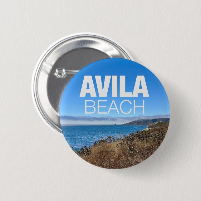 Avila Beach California Overlook Photography 6 Cm Round Badge (Front & Back)